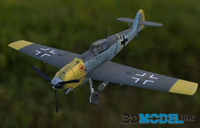 BF-109 E propeller plane (PBR)