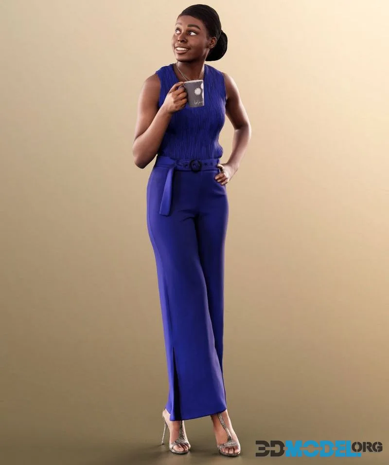 Black woman standing coffee (PBR)