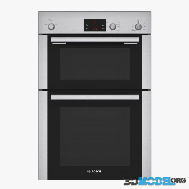 Bosch built-in double hot air oven HBM13B251B brushed steel HBM13B251B Serie 6