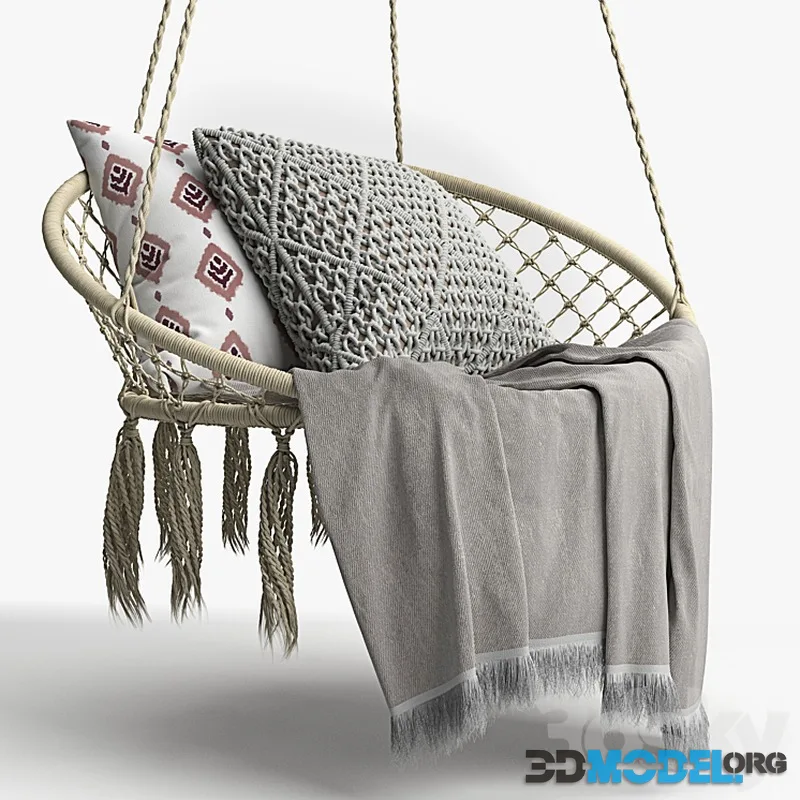 BUTLERS PARADISE NOW Hammock chair with fringes