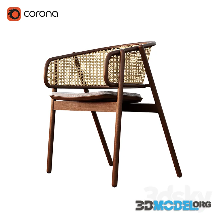 Cane chair – corona renderer