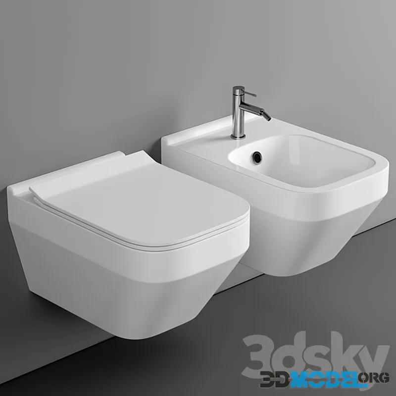 Cersanit Crea Square Clean On DPL EO Slim Wall