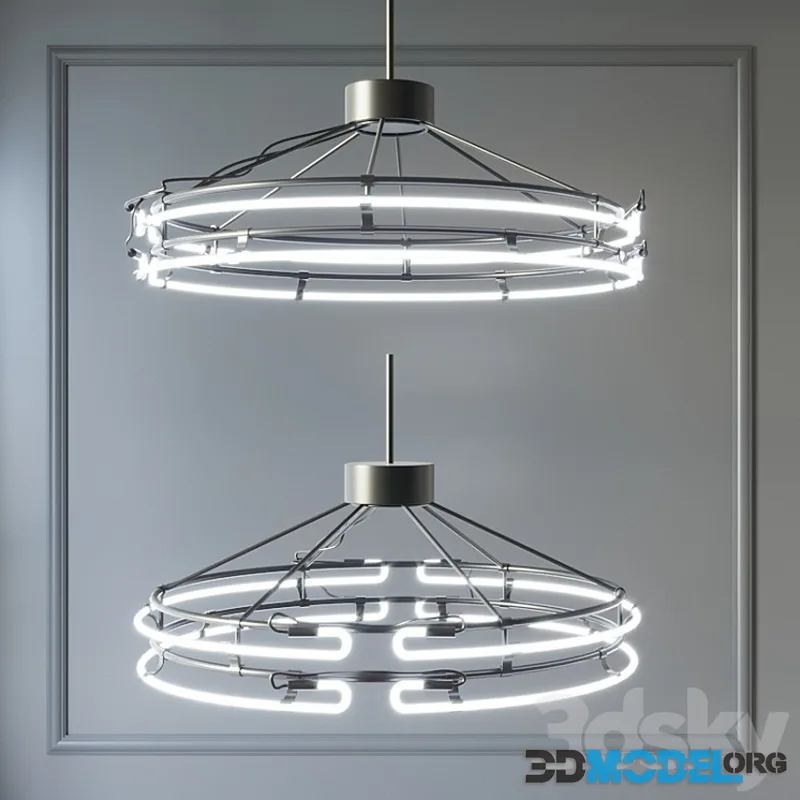 Chandelier from neon 1