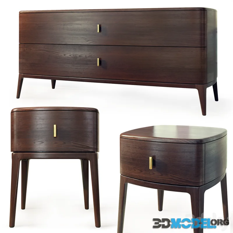 Chest of drawers and bedside tables Indigo. Dresser, nightstand by Philipp Selva