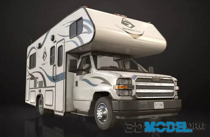 Class C RV Motorhome low-poly (PBR)