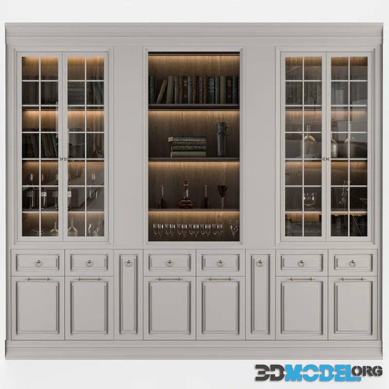 Classic Display Cabinet Cream