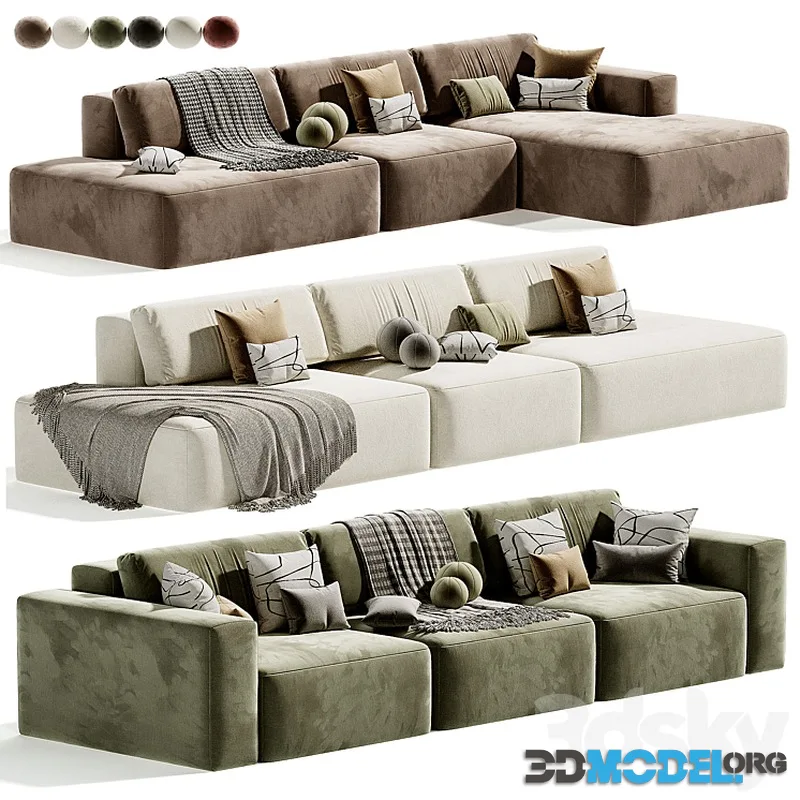 Corner sofa bed Liga 036 Modern Long
