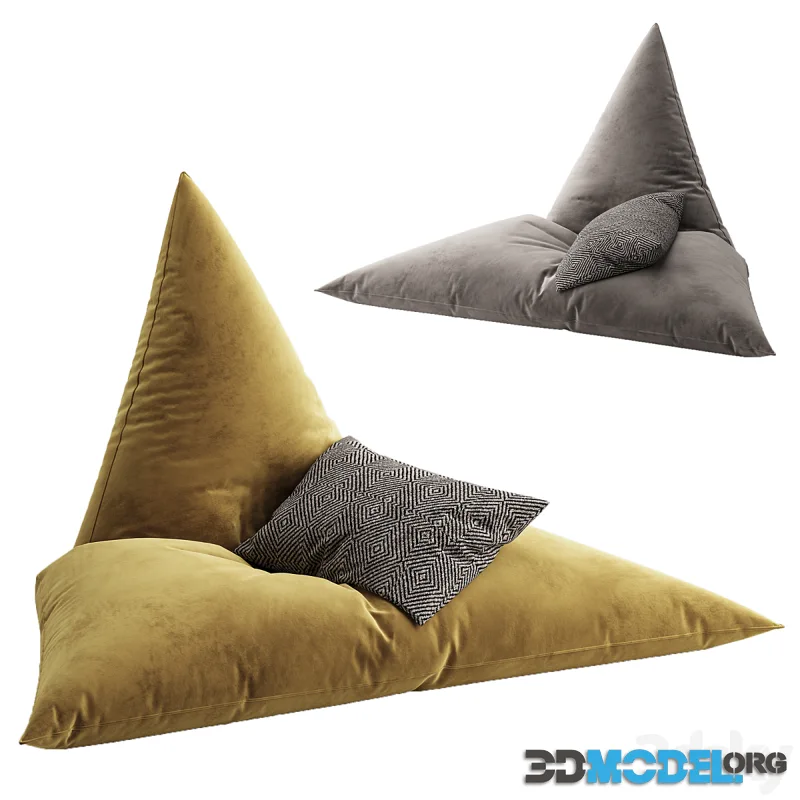 Designer Velvet Tri Gamer Bean Bag