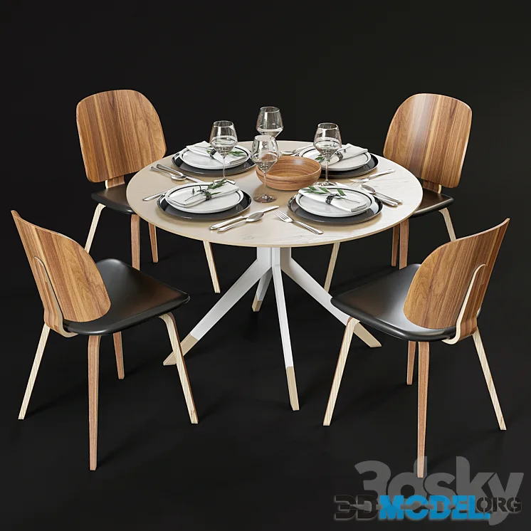 Dining table and chairs BoConcept Billund and Aarhus
