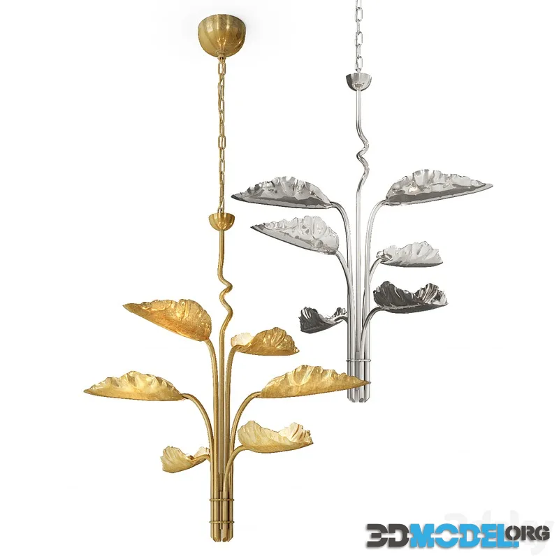 DUMAINE MEDIUM PIERCED LEAF CHANDELIER