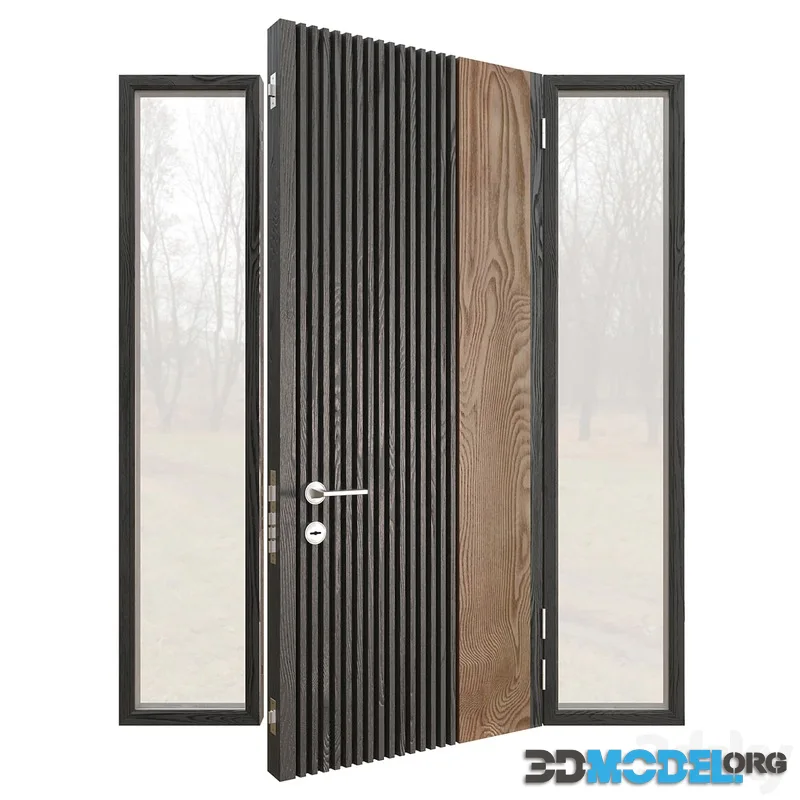 Entrance doors with windows