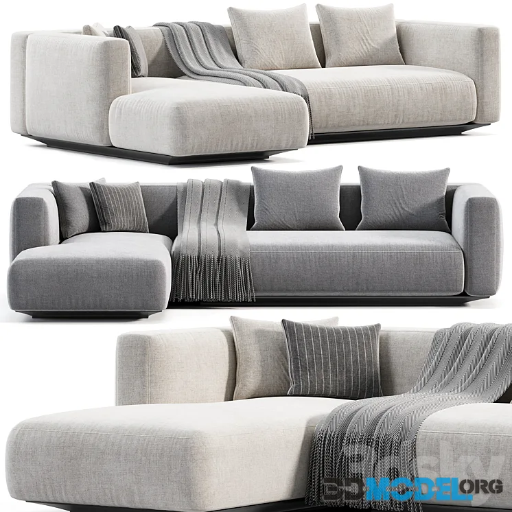 Flexform Grandemare Chaise Longue Sofa