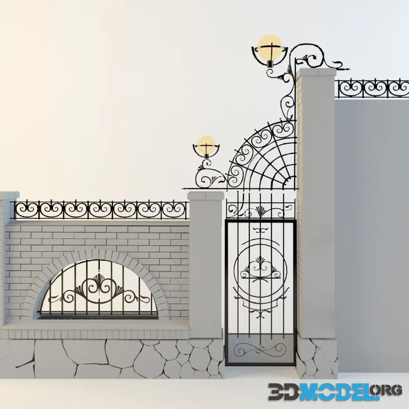 Forged gate with light