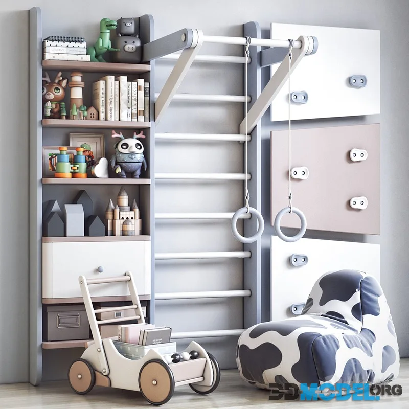 Furniture and toys for the childrens room