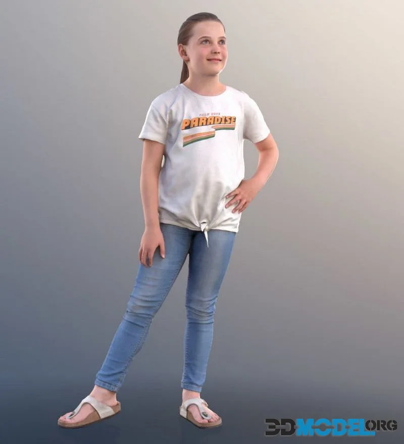 Girl Standing With Hand On Hips (PBR)