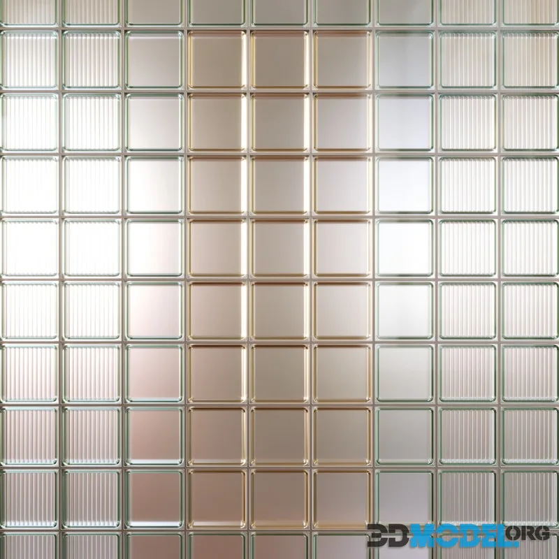 Glass blocks (size 19.4 x 19.4 x 5 cm)