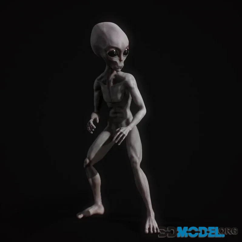 Grey alien character (PBR)