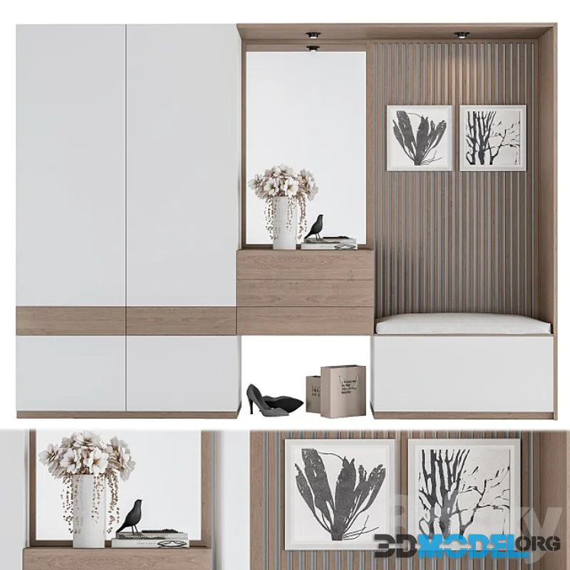 Hallway 07 – Wood and White Set
