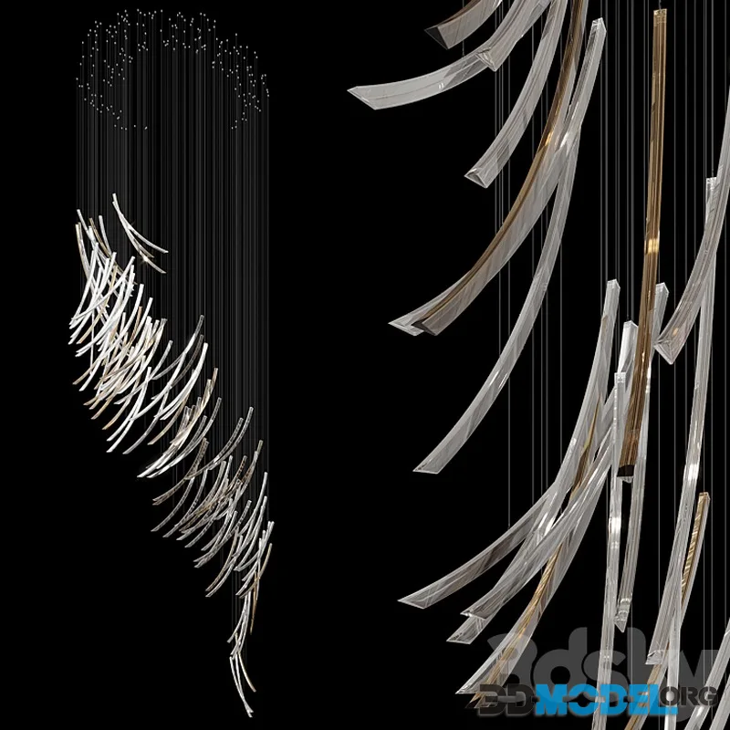 Hanging installation Vargov Design – Samurai (vertical)