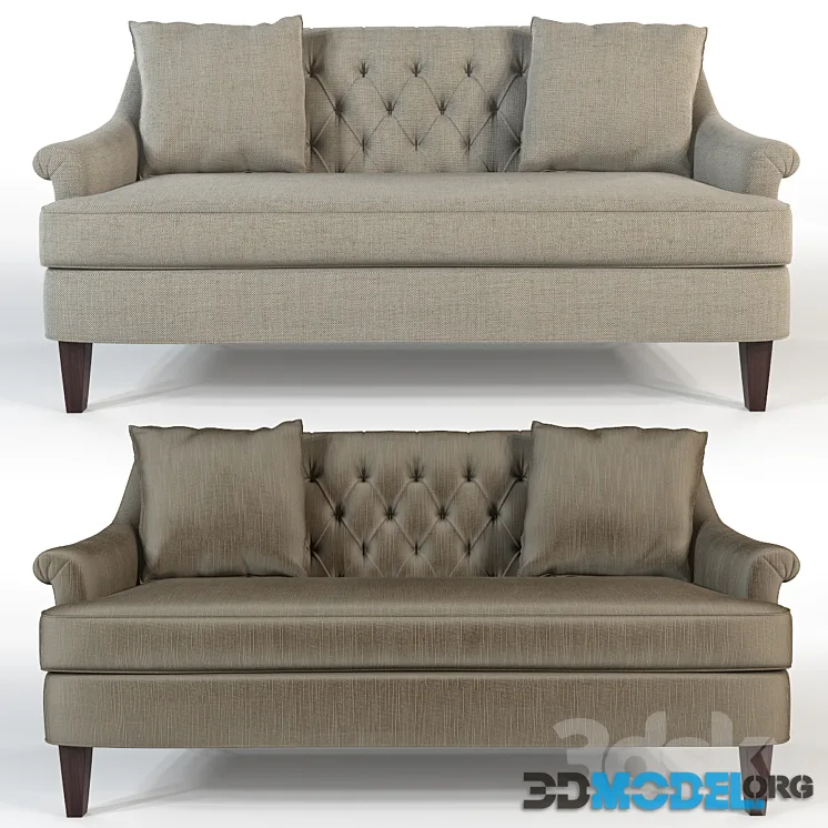 Hickory furniture – Marler tufted apartment sofa
