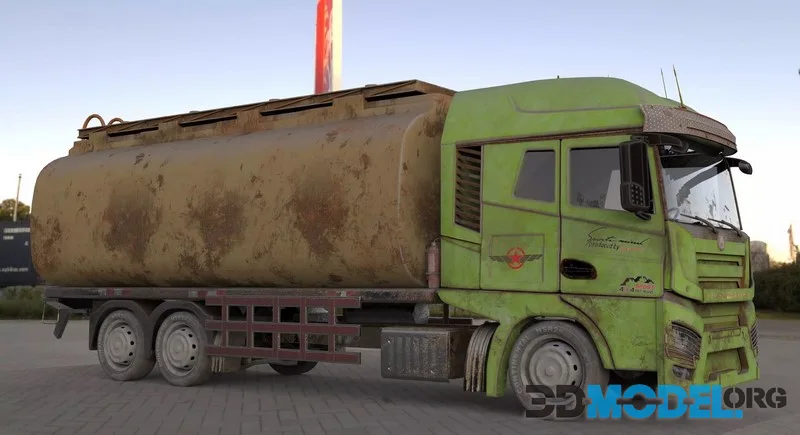 High Detail Fuel Tanker Truck (PBR)