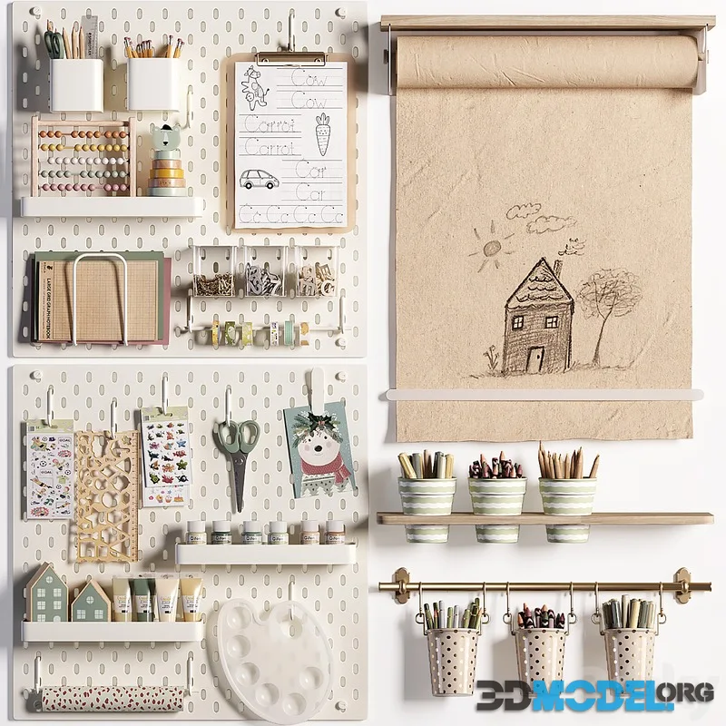 Ikea SKADIS Pegboard for Teenagers and Kids 02