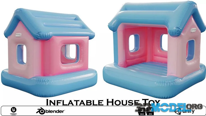 Inflatable House Toy low-poly (PBR)