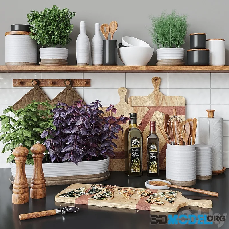Kitchen Decor Set with pizza
