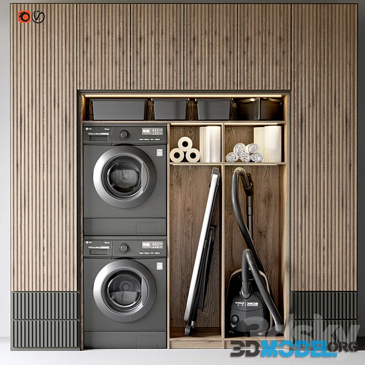 Laundry room (wooden planks)