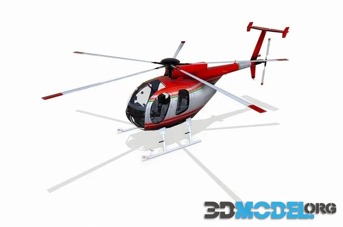 Low-poly Helicopter low-poly (PBR)