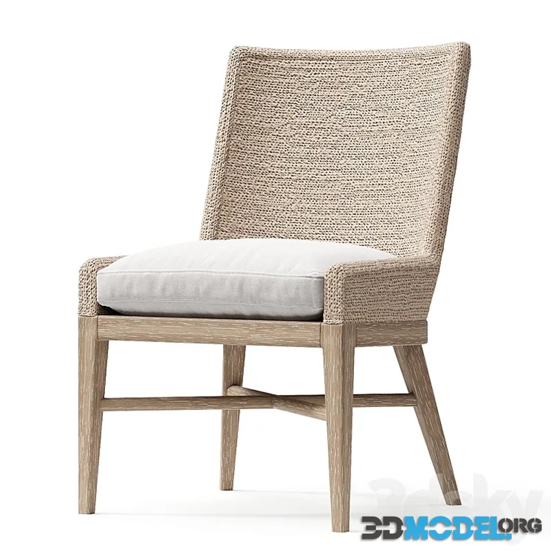 MARISOL SEAGRASS TRACK ARM DINING SIDE CHAIR