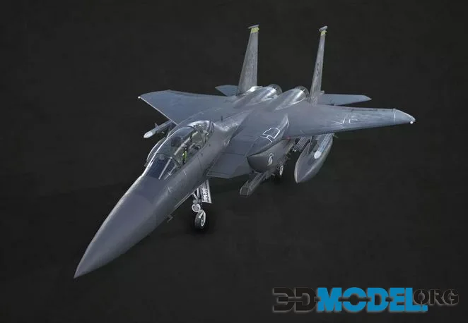 McDonnell Douglas F-15E Strike Eagle low-poly