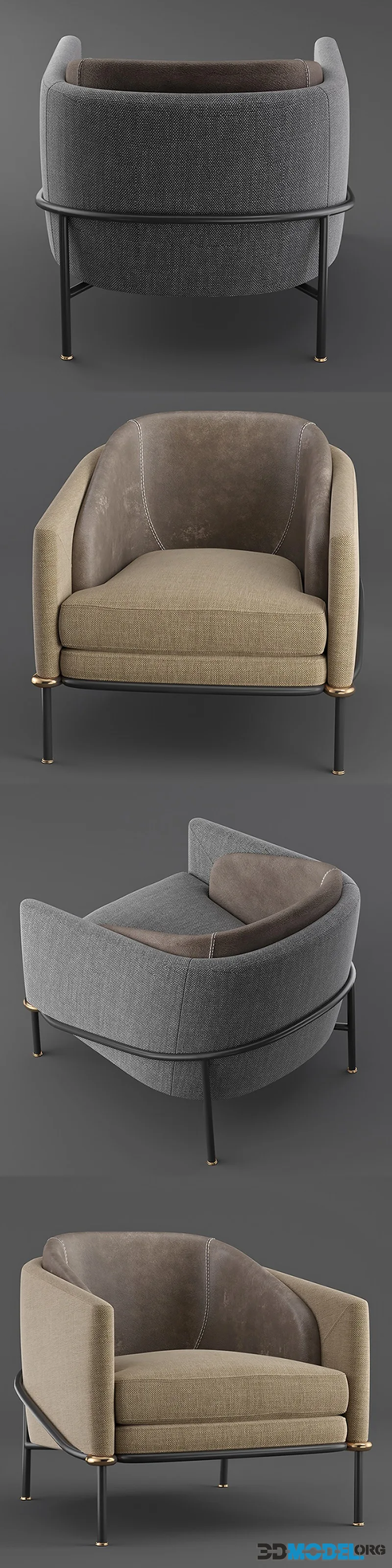 Minotti fil noir armchair (2 color)