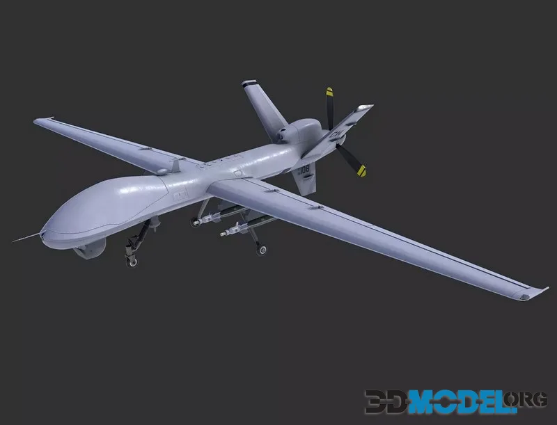 MQ-9 Reaper Unmanned Aerial Vehicle low-poly (PBR)