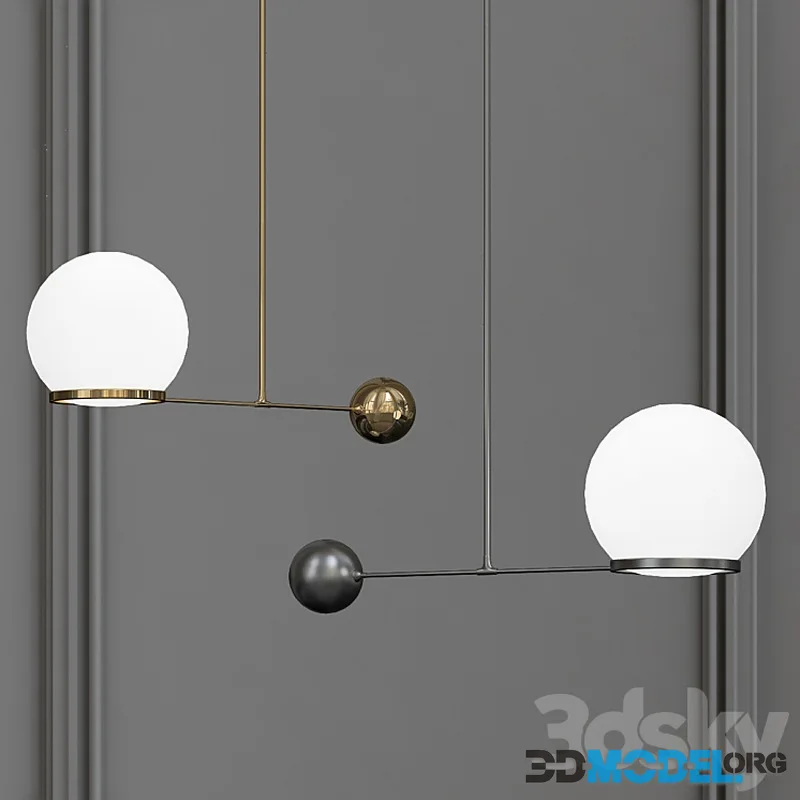 O & G Contrapesso LED Globe Pendant