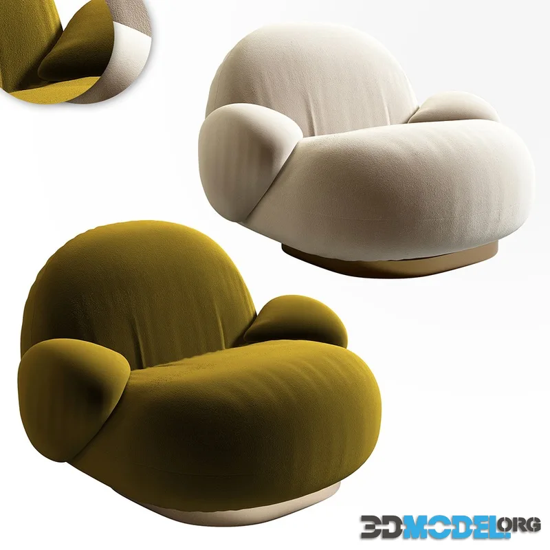 Pacha Lounge Chair with armrest by GUBI