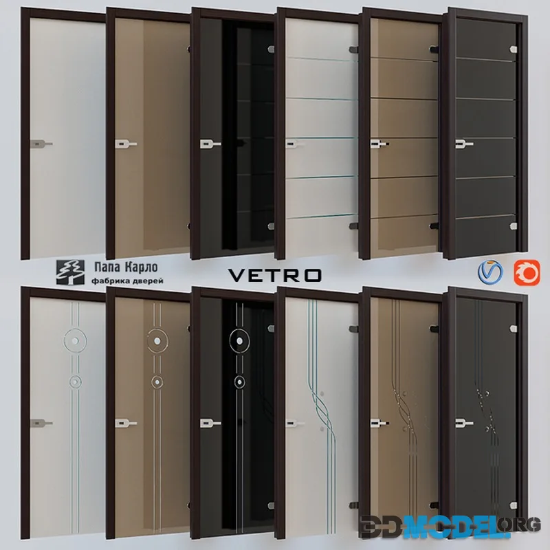 Papa Carlo VETRO door set
