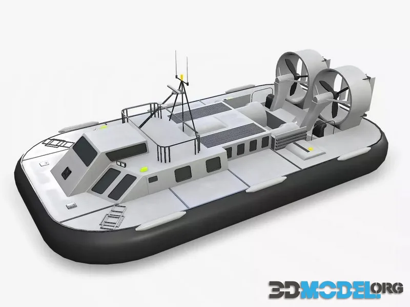 Passenger Hovercraft Low-poly (PBR)