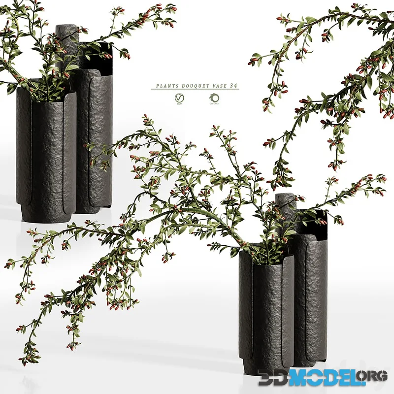 plants bouquet vase 34