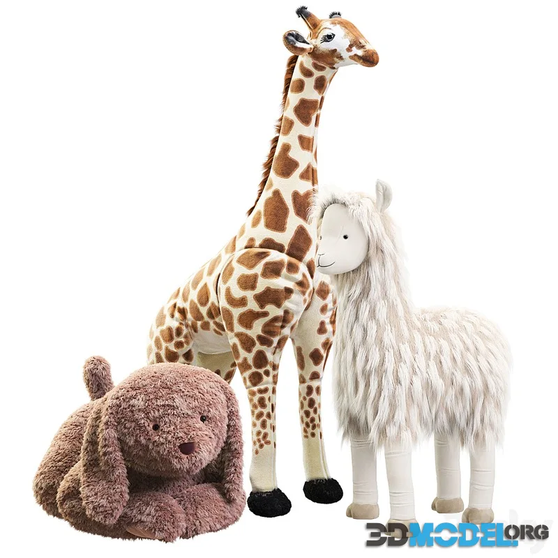 Pottery Barn plush liama Labradoodle Giraffe