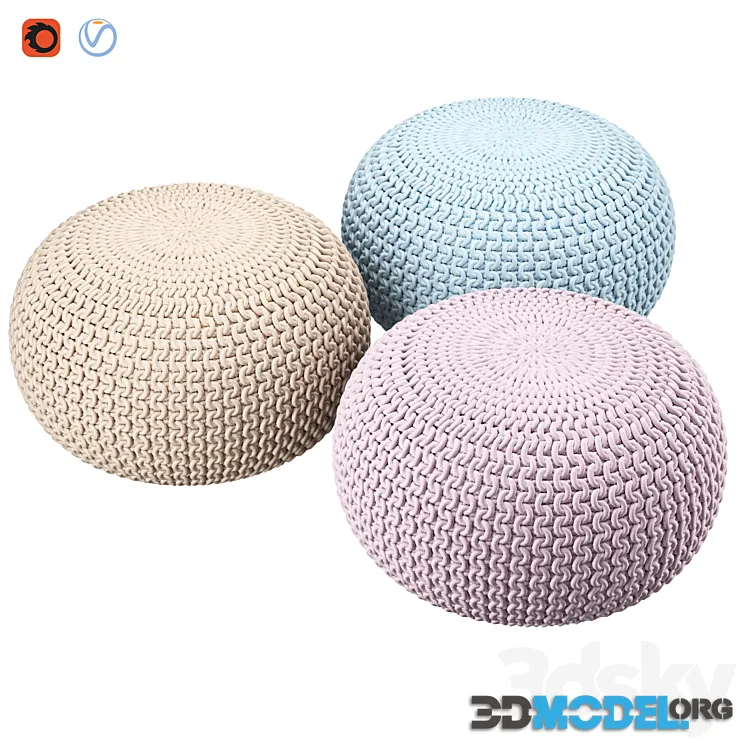 Pouffe Conrad Cotton