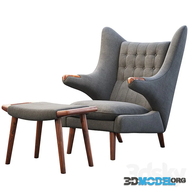 PP19 Papa Bear chair and ottoman