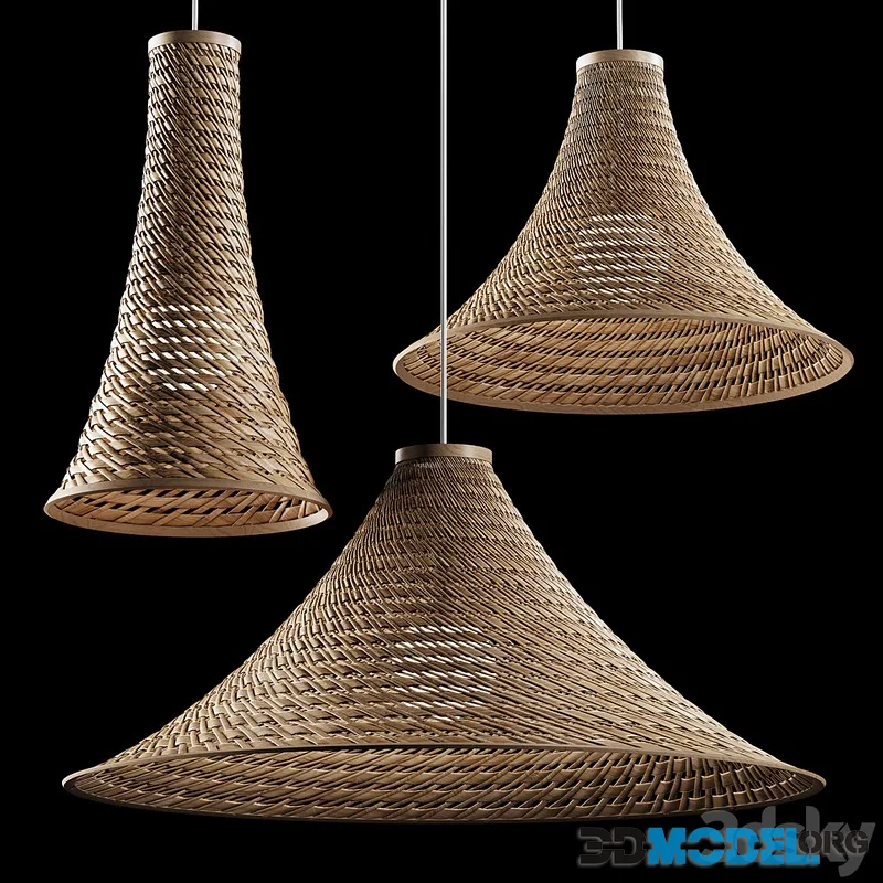 Rattan pendant Light 15 by La Vie
