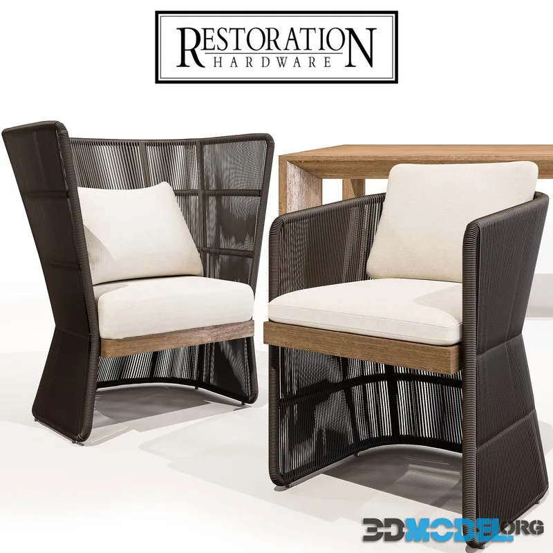 RH Havana Fun and Armchair with Arles Table