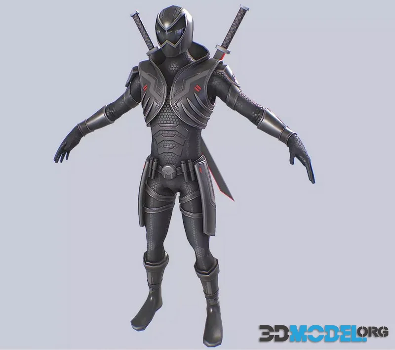 Scifi character low-poly (PBR)