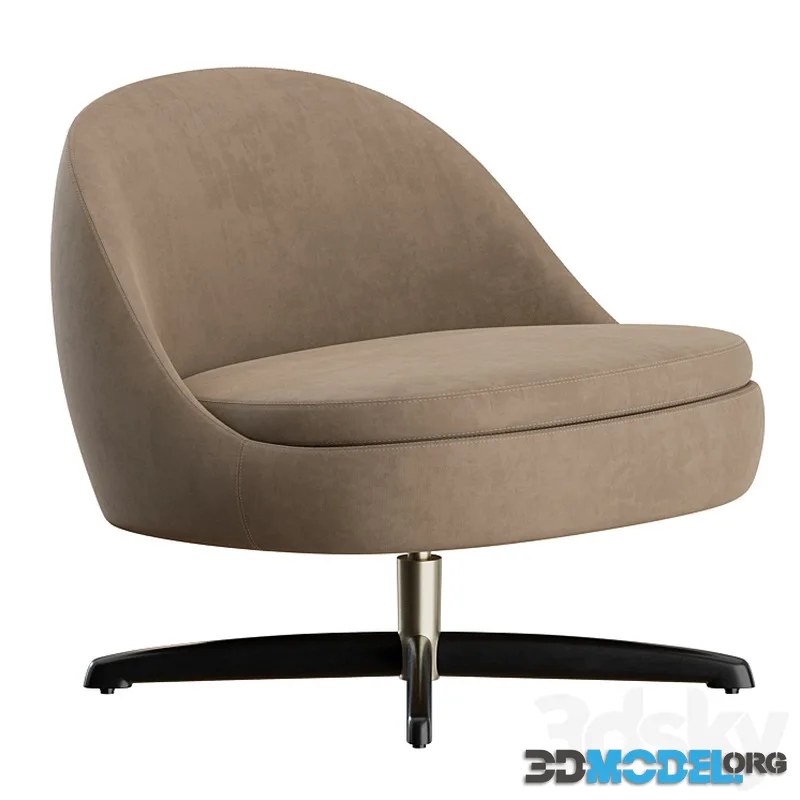 Sendai Armchair Metal Legs by Minotti
