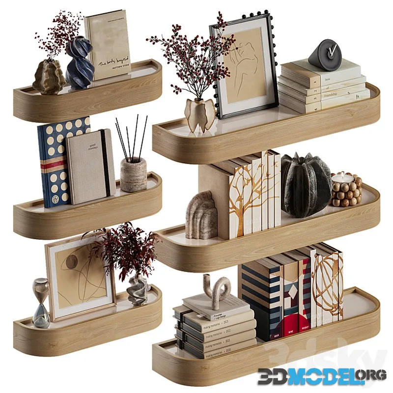 Shelves with decorative set