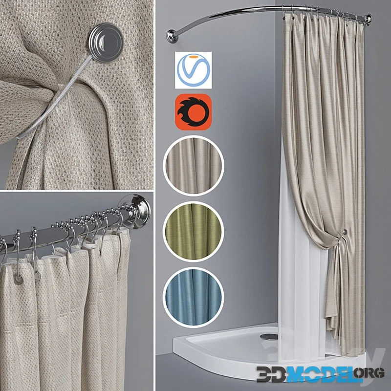 Shower curtain 1 (3 color)