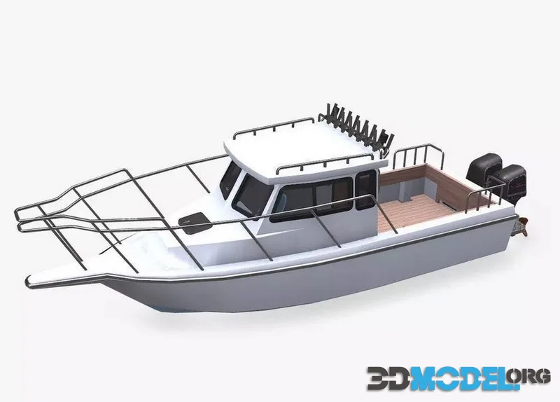Small Fishing Boat Low-poly (PBR)