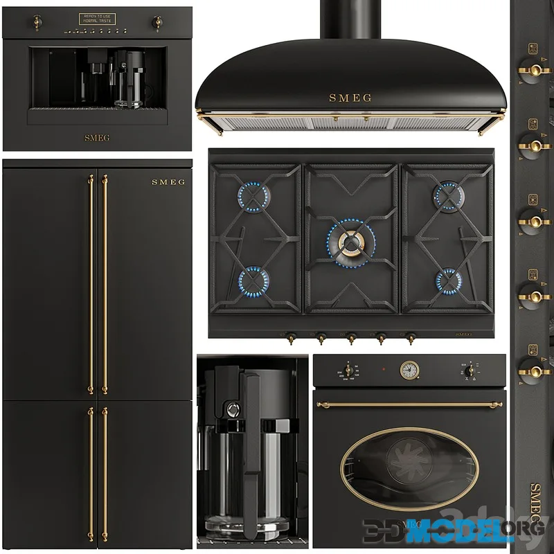 Smeg black appliance